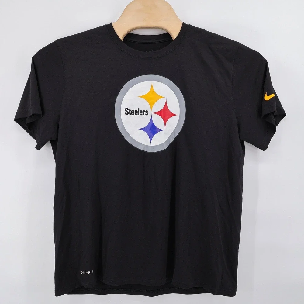 Nike Pittsburgh Steelers Dri-FIT Performance Graphic T-Shirt Black Mens‎ XL